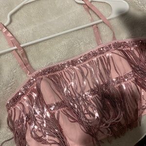 Never been worn, alter’d state pink sparkly tank top.